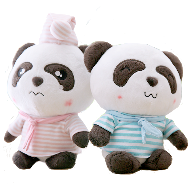 熊猫屋情侣款可爱Q版睡衣熊猫公仔毛绒玩具